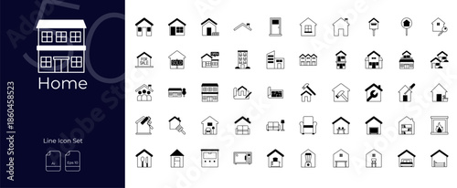 Home Duotone Editable Icons set
