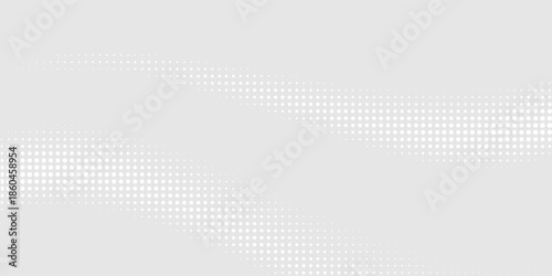 Dot white gray wave light technology texture background. Abstract big data digital concept.