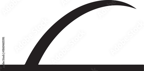 Modern minimalist curved line design element