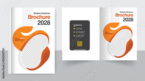 Business brochure design cover template layout editable text