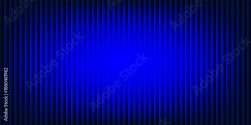 Closed silky luxury blue curtain stage background spotlight beam illuminated. Theatrical drapes. modern eps 10