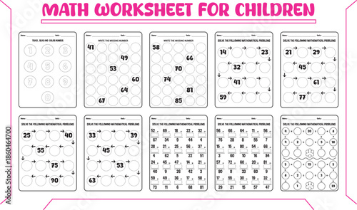 Printable math worksheet for children