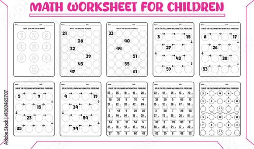 Printable math worksheet for children