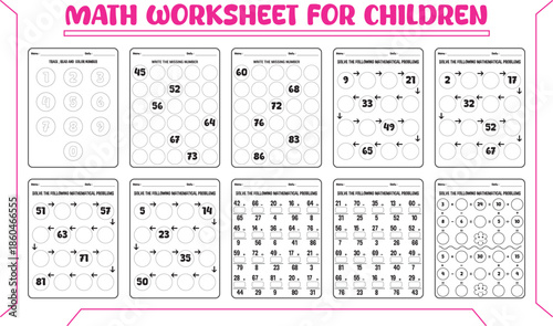 Printable math worksheet for children