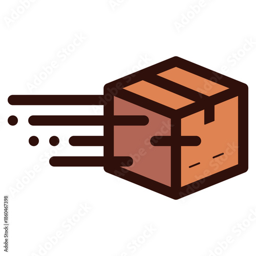 fast delivery shipping package icon illustration