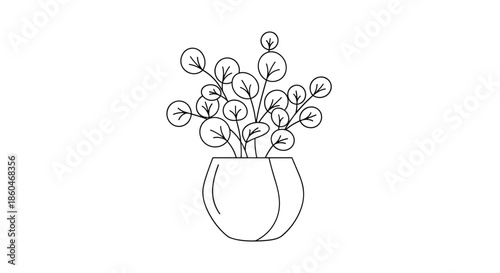 Graceful gazelle or antelope standing in a minimalist geometric illustration style on a plain white background for animal art.