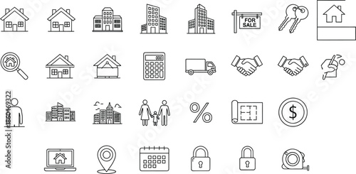 Collection of various icons and symbols