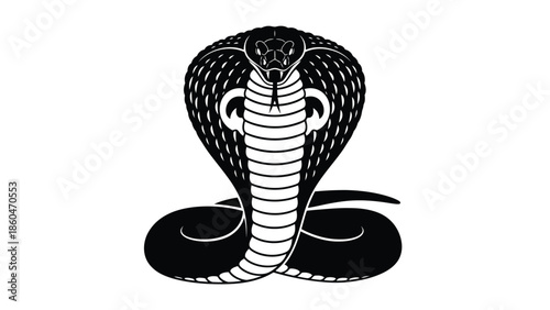 Cobra snake silhouette vector illustration