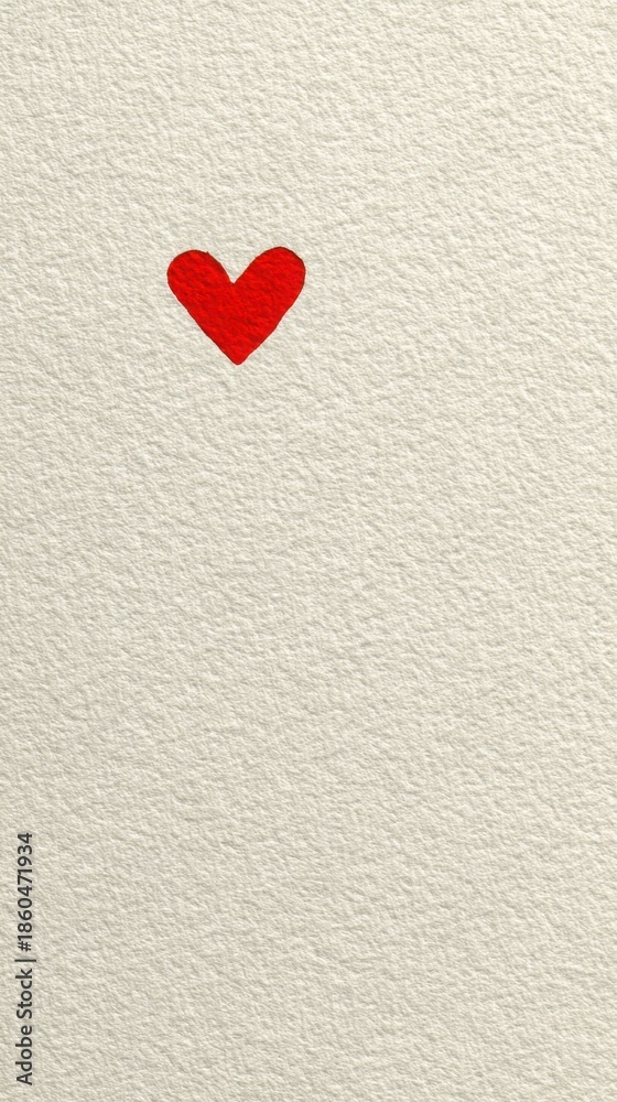 Obraz premium Textured Paper with Small Red Heart Design