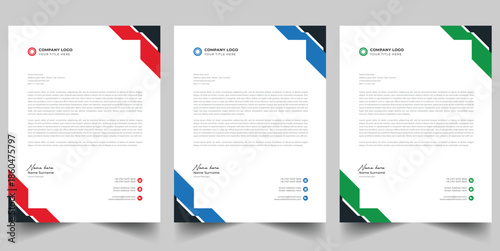 Modern Professional Letterhead Templates Set for Corporate Identity