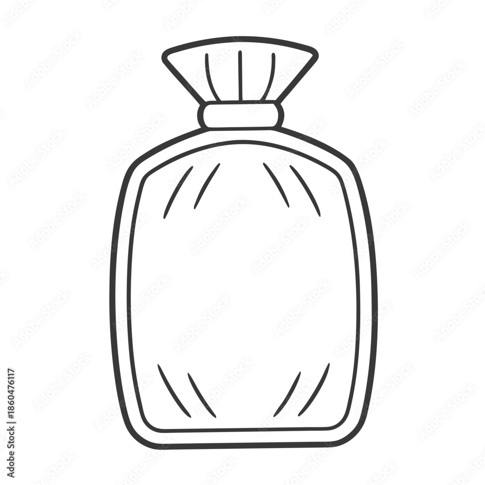 Obraz premium Elegance in a Bottle: Depicting a beautifully crafted perfume bottle. A minimalist outline, highlighting the sleek silhouette and the essence of timeless allure.