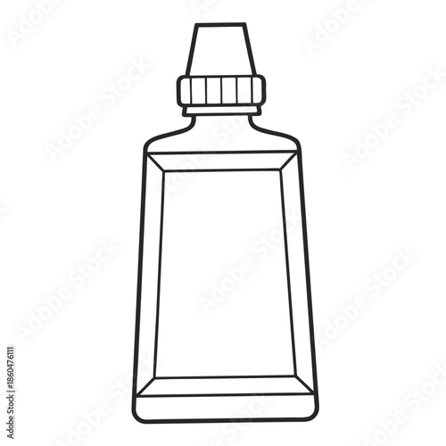 Bottle Outline: A minimalist illustration of a bottle, the simple form conveying a sense of practicality and usefulness.