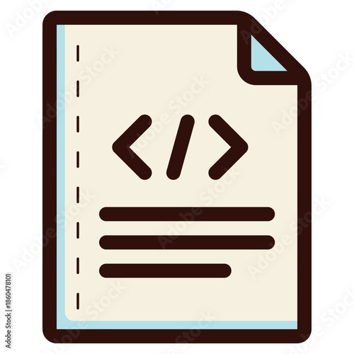 document programming file icon illustration