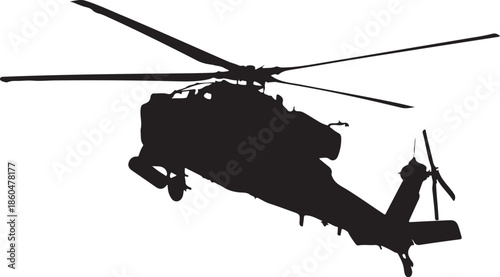 helicopter silhouette vector