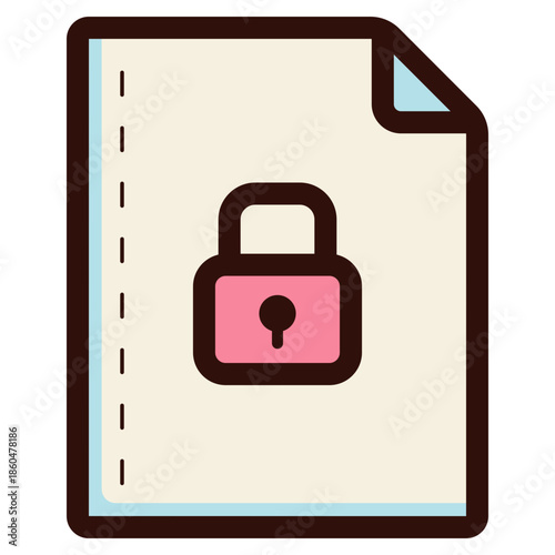 non disclosure document with security lock icon illustration