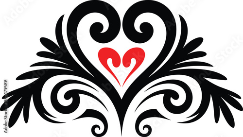 Ornate heart design