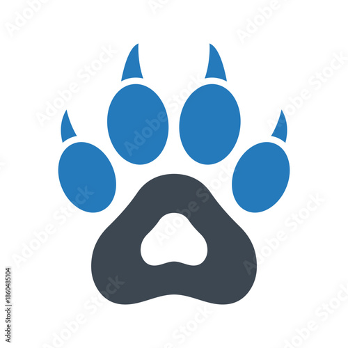 Animal paw print icon