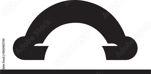 Abstract balance scale icon design