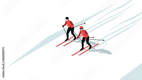 Isometric design of professional cross-country skiers in motion