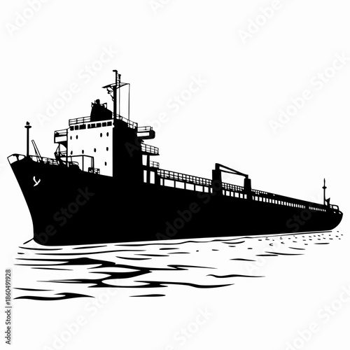 silhouette of a ship