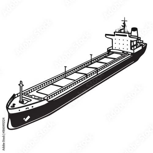 vector illustration of a ship