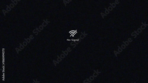 Television Static with NOSIGNAL Text noise no signal. noise overlay texture pattern. tv screen noise glitch effect. noise on a old tv screen