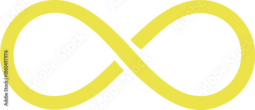 gold infinity symbol minimal icon on transparent background