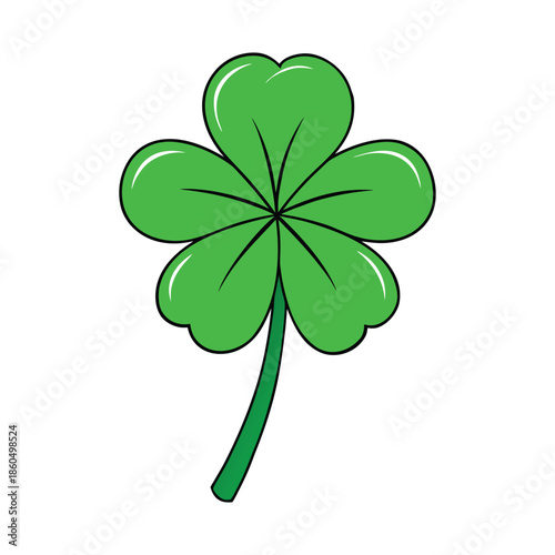 A fresh green lucky clover leaf symbolizing fortune, hope, and nature’s charm, perfect for St. Patrick’s Day themes, good luck designs, and cheerful spring visuals.
