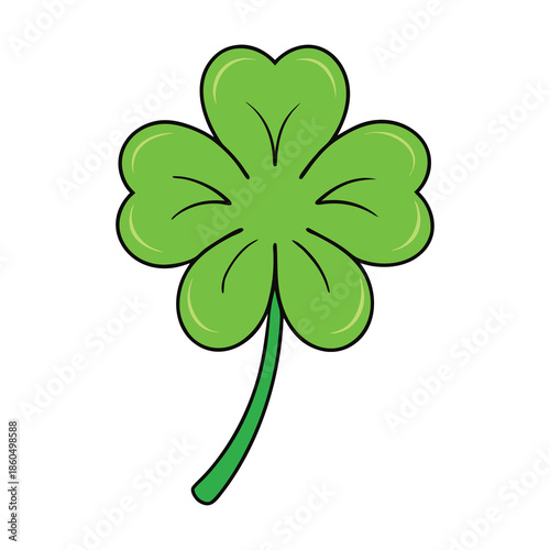 A fresh green lucky clover leaf symbolizing fortune, hope, and nature’s charm, perfect for St. Patrick’s Day themes, good luck designs, and cheerful spring visuals.
