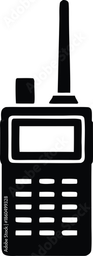 Silhouette vector illustration design of walkie talkie icon