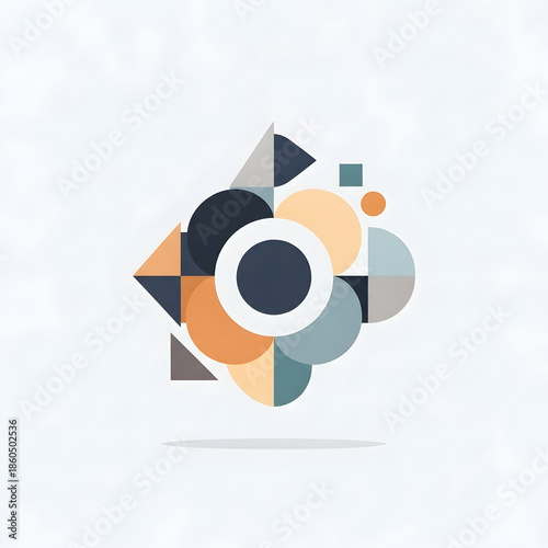 Geometric shapes abstract background design.