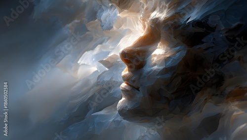 Schizophrenia disorder and psychiatric disease or mental health as a psychiatry and psychology concept for human abnormal personality behavior and mood illness