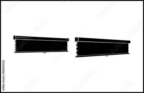 Modern black roller shades with sleek designs