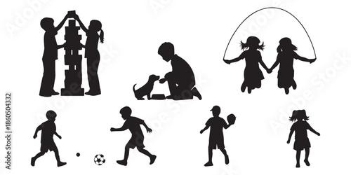 family silhouette vector