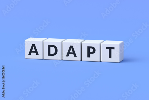 фотографія Adapt word on cubes