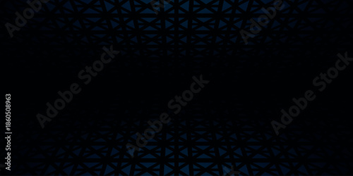 Dark abstract background with modern blue triangle pattern. Futuristic geometric shape arrangement design for cover, banner, brochure, certificate, presentation and website. VOL. 5