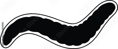 Silhouette Simple Abstract Biological Organism Outline Icon Design Element Vector Illustration