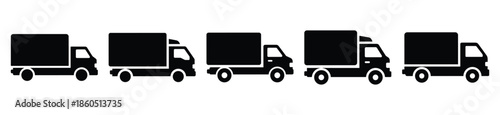 Isolated truck delivery on the white background.
