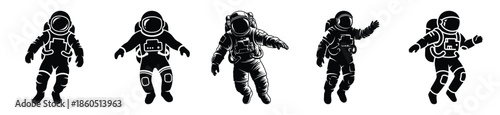 Isolated astronaut space on the white background.