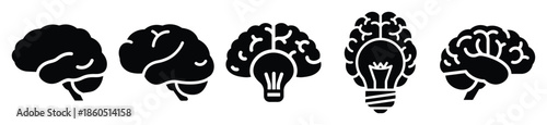Isolated brain idea on the white background.