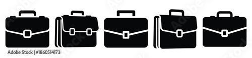 Isolated briefcase business on the white background.