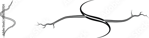 thunder silhouette on white background