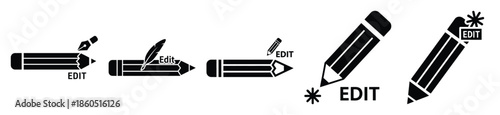 Isolated edit pencil on the white background.