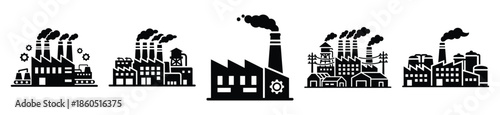 Isolated factory industry on the white background.
