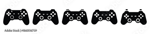 Isolated game controller on the white background.