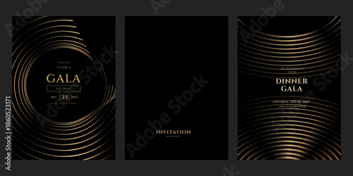 Luxury Gala Invitation Templates for 2027  Elegant Black and Gold Design