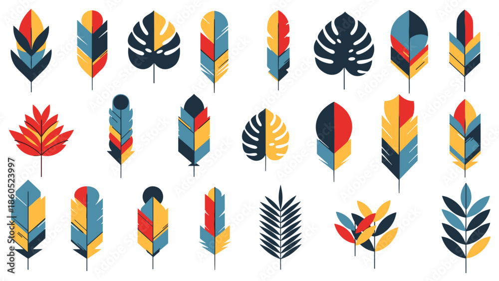 Obraz premium Collection of colorful stylized arrow icons with modern design