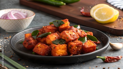 Paneer 65 Close-Up | Crispy South Indian Paneer Starter Food Photography