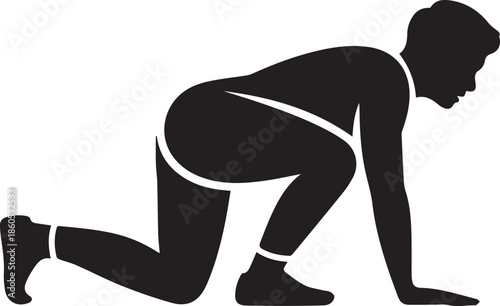 Mountain climber exercise icon