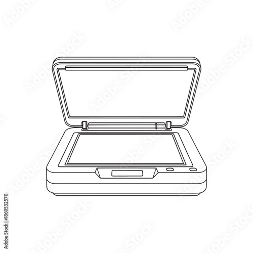 Open empty suitcase with lid raised, ready for travel and packing adventure.